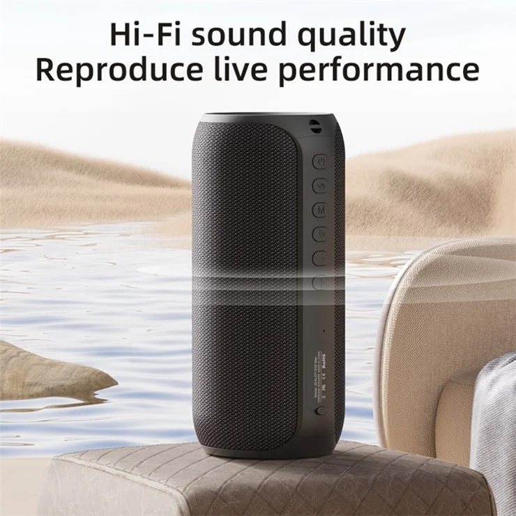 ZEALOT S32MAX 20W Portable Bluetooth-compatible Speaker IPX5 Waterproof Outdoor Subwoofer (CE Certified) - Black
