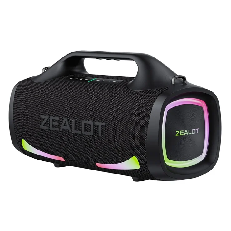 ZEALOT S79 Waterproof Portable Bluetooth-compatible Speaker RGB Light Handheld Subwoofer (CE Certified) - Black