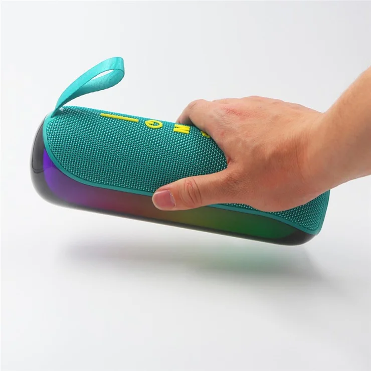 T&G TG-384 Mini Portable Bluetooth-compatible Speaker RGB Light Wireless Music Subwoofer Support TF / U-disk - Blue
