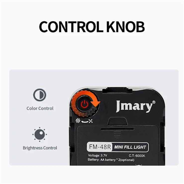 JMARY FM48R Portable Mini Camera Phone Fill Light Dimmable Photography LED Fill Light