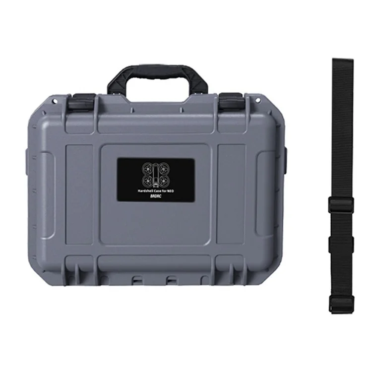 BRDRC For DJI Neo Drone Carrying Case Waterproof Hard Travel Case with Should Strap - Grey