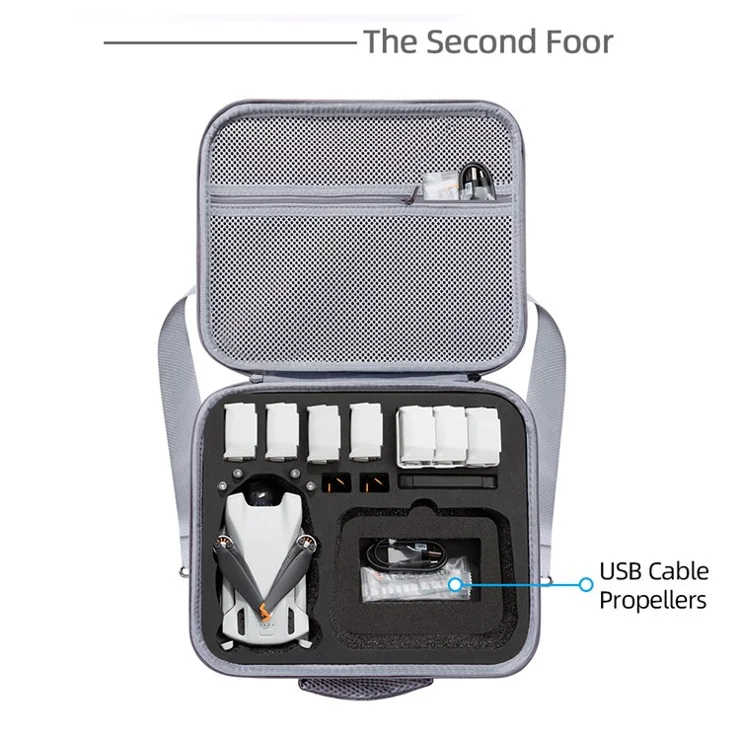 For DJI Mini 3 / 3 Pro Carrying Case RC Drone Portable Shoulder Bag - Red