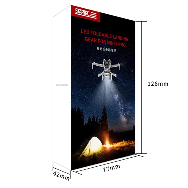 STARTRC 1133936 For DJI Mini 4 Pro Drone LED Luminous Tripod Heighten Landing Gear