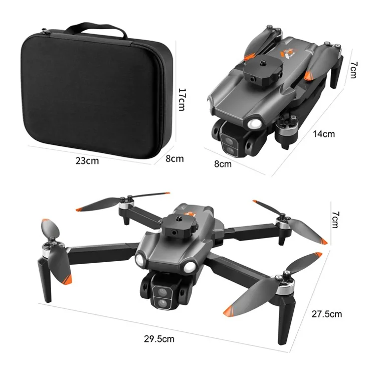 S119 HD Aerial Photo Brushless Motor Aircraft Optical Flow Positioning RC Folding Drone with 1 Battery - White