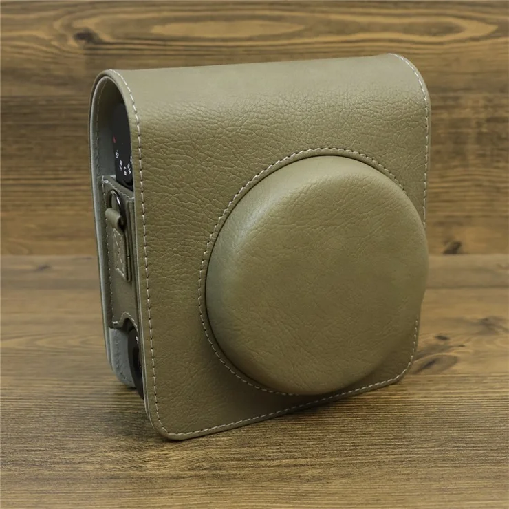 Carry Case for Fujifilm Instax Mini 99 Camera, Leather Protective Bag with Adjustable Strap - Green