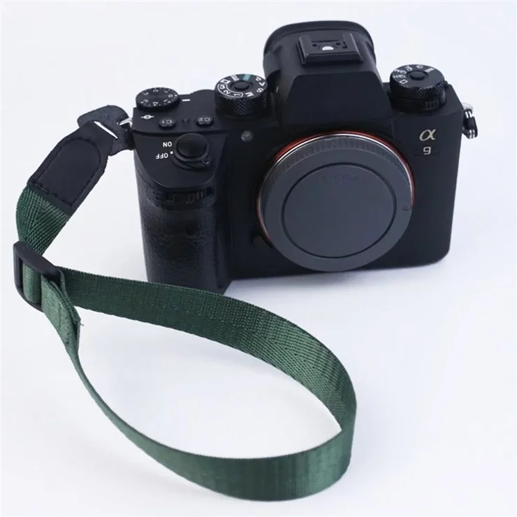 For DSLR Camera with Round Hole Connector Non-slip Adjustable Nylon Wrist Strap Hand Grip Rope - Pink