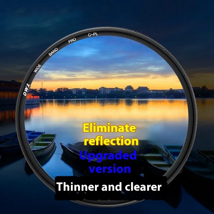 ZOMEI 77mm CPL Circular Polarizing Filter Glare Reduction