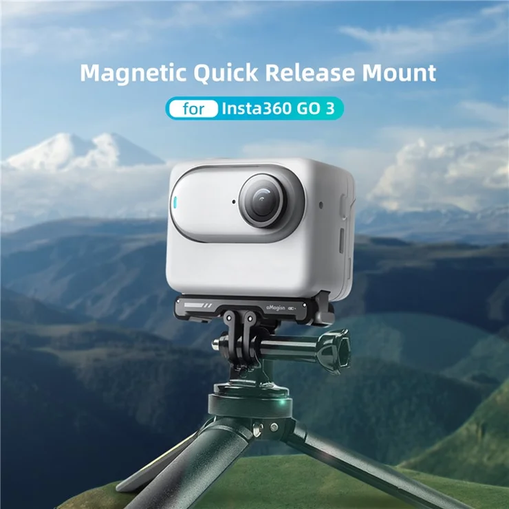 AMASIGN Magnetic Quick Release Mount for Insta360 GO 3 Camera Foldable 1 / 4" Adapter Bracket