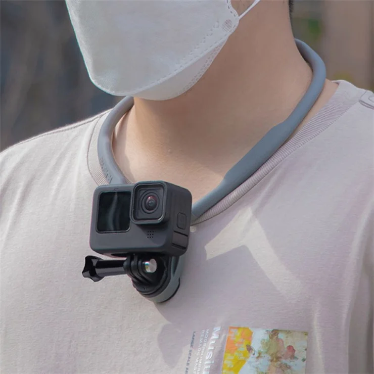RUIGPRO For GoPro / Insta360 / DJI Action Camera Magnetic Neck Mount Bracket + Extension Arm