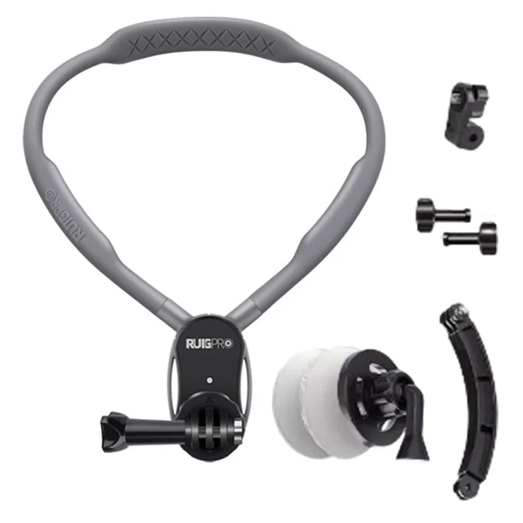 RUIGPRO For GoPro / Insta360 / DJI Action Camera Neck Mount Bracket + Anti-shake Strap + Extension Arm + Magnetic Phone Holder