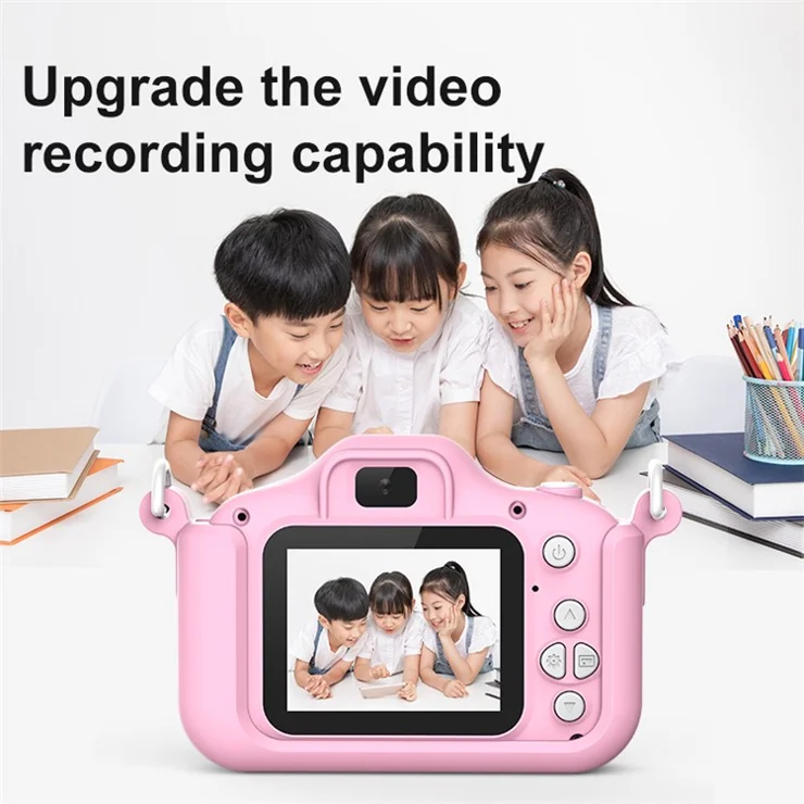 X200 Spaceman Decor Dual-Lens Kid's Educational Camera Mini Size High Definition Children Video Camera Toy for Boys Girls - Blue