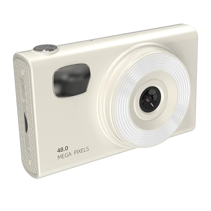 H12 Portable 2.8-inch IPS Screen Digital Camera Student HD CCD Camera with 32G TF Card + Card Reader - White