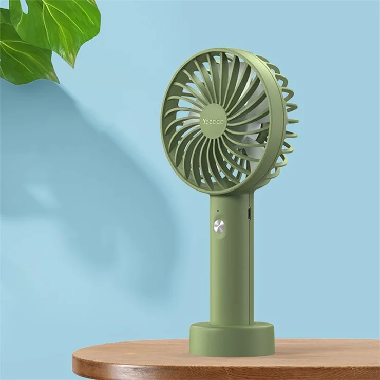 YOOBAO Y-F3S 2000mAh Handheld Fan 3 Speeds Adjustable 4-Blade Desktop Fan - Green