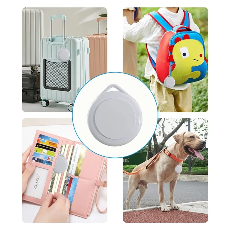F3 Key Finder Luggage Smart Tracker for Key Backpack Wallet Pets Compatible with Apple Device - White