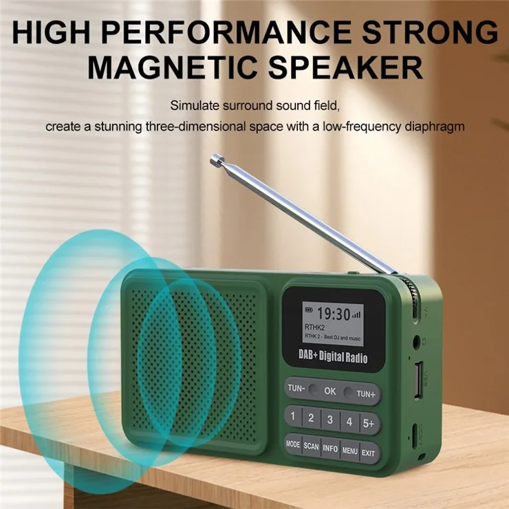 P11 Portable Outdoor Solar Power Rechargeable DAB / FM Radio Support Bluetooth-compatible Connection
