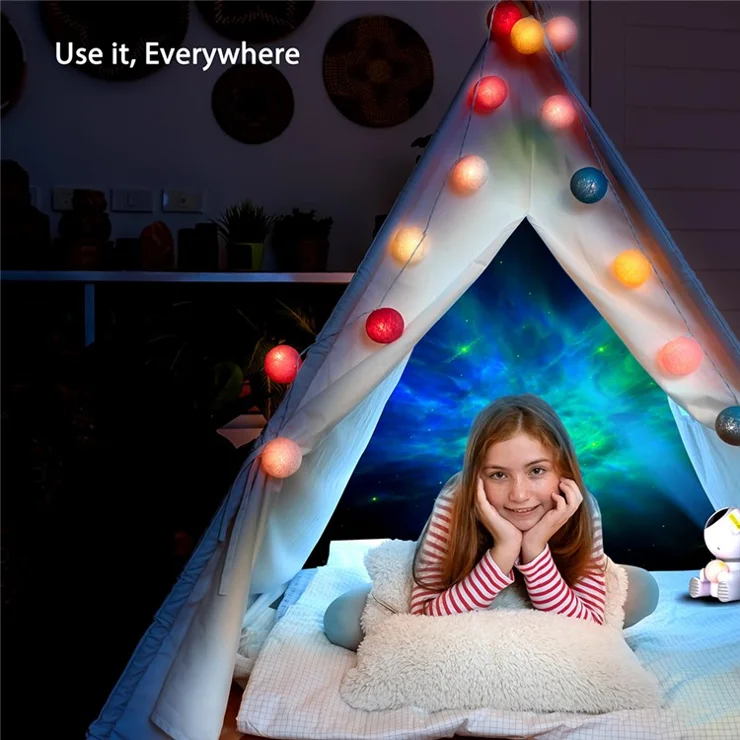 k970 Cartoon Astronaut Projection Lamp Kids Room Bedroom Starry Sky Night Light