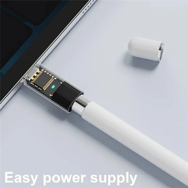 LY01 For Apple Pencil (1st Generation) 8-Pin to Type-C Adapter Stylus Charging Converter - Translucent