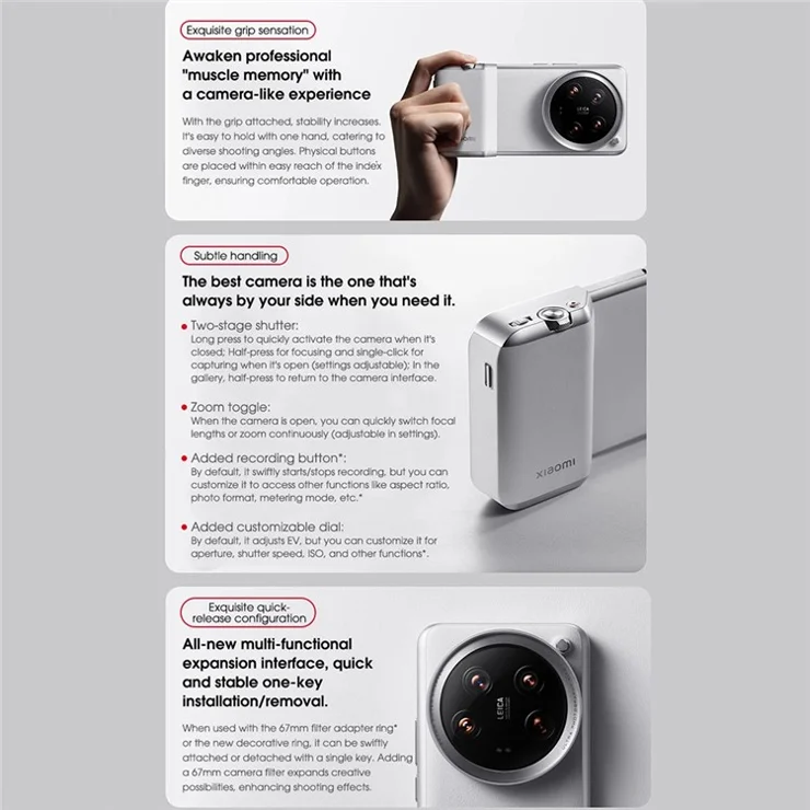 XIAOMI 14 Ultra Photography Kit Professional Imaging Platform Photography Grip - Black