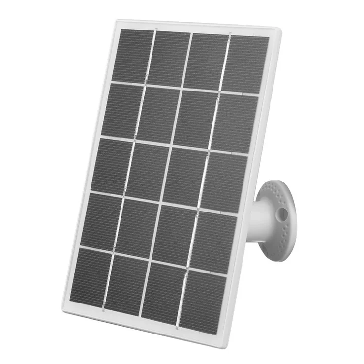 3W Solar Panel Doorbell Surveillance Camera Charger with DC55x21 / DC3.5x1.35 Output Interface - Black