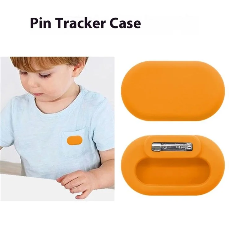 For Samsung Galaxy SmartTag2 Silicone Case with Safety Pin Tracker Holder Cover - Purple