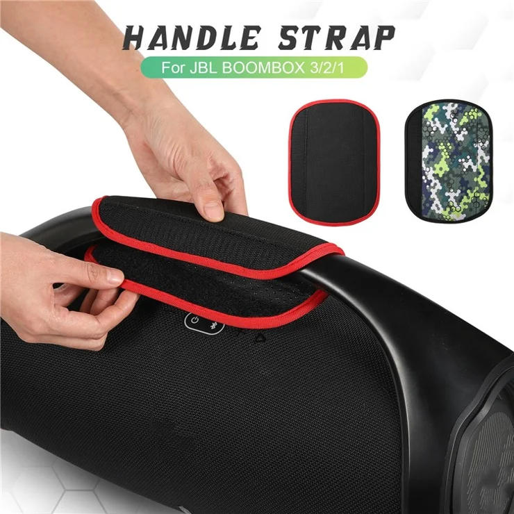 For JBL Boombox 2 / Boombox 1 Speaker Handle Cover Replacement Pad Anti Slip Grip Enhancer - Black