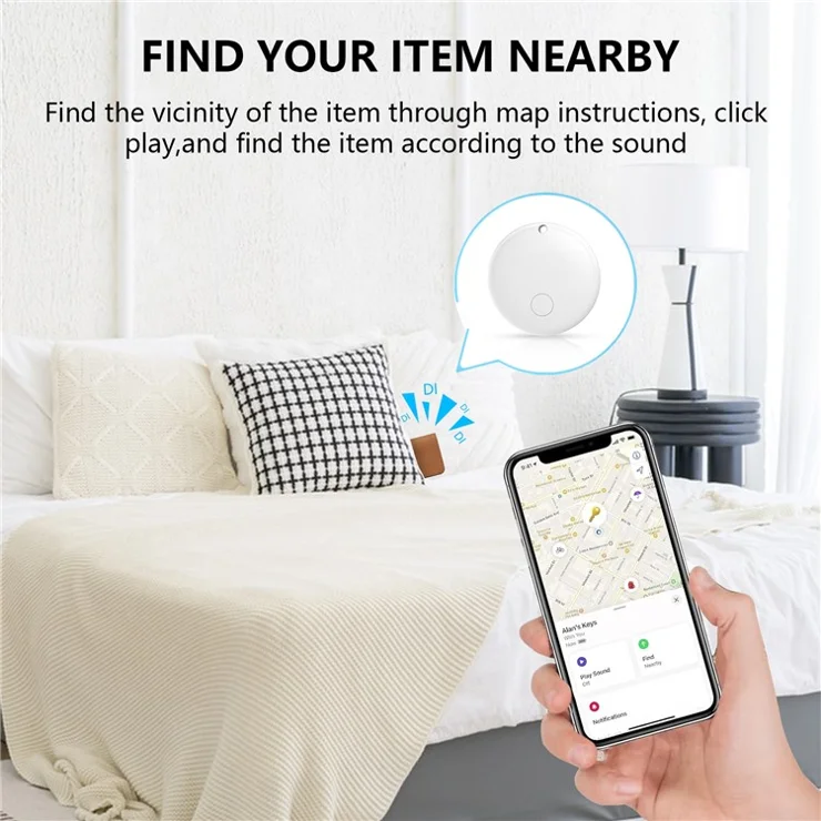 T01 Bicycle Bell Anti-Lost Tracker Global Finder Smart Locator for iPhone Find My Network