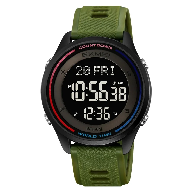 SKMEI 2348 Digital Watch for Students World Time Stopwatch