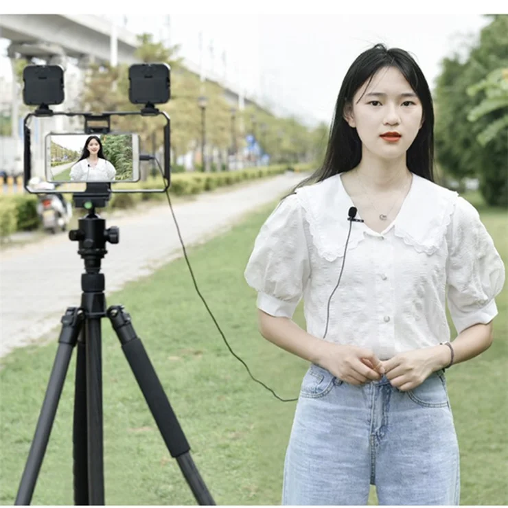 YELANGU MY2-C Clip-on Lapel Mic Mini Recording Microphone for Android Type-C Device (YLG9926B-C)