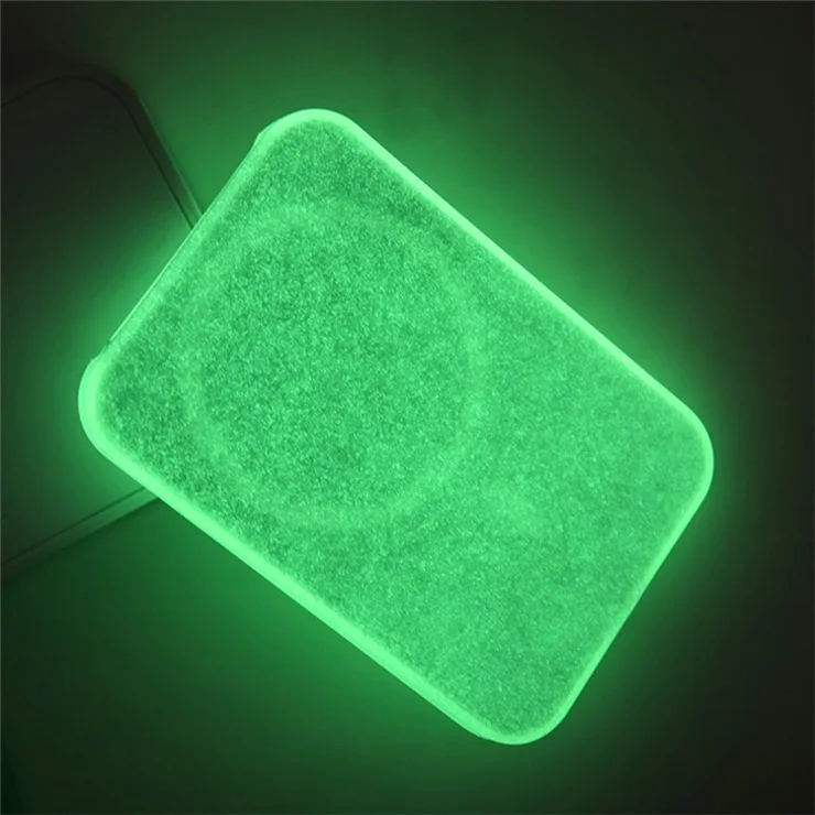 Silicone Anti-slip Anti-drop Protective Cover Case for Apple Compatible with MagSafe External Battery Magnetic Charger - Luminous Green