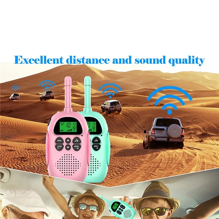 D01 Smart Wireless 3km Long-distance Walkie Talkie Parent-child Voice Interphone Interactive Toy - Blue/Pink