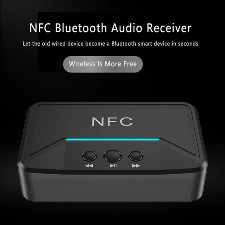 BT200 NFC 5.0 Bluetooth-compatible Receiver A2DP AUX 3.5mm RCA Jack USB Smart Playback Stereo Audio Wireless Adapter for Car Kit Speaker
