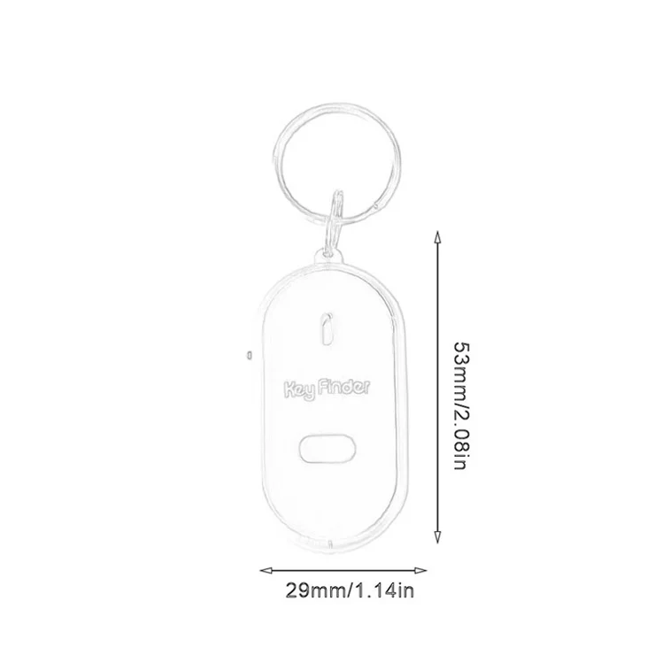 Wireless Smart Key Finder Anti-lost Portable Keychain Tracker Lightweight Item Locator - Black