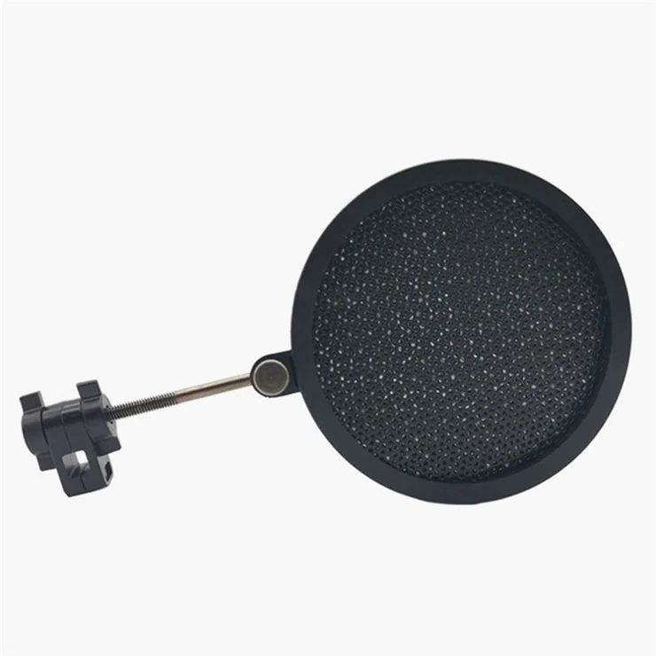 TEYUN PS-2 Professional Microphone Pop Filter Mask Shield Mic Three Layered Wind Pop Screen with 360-degree Adjustable Clip
