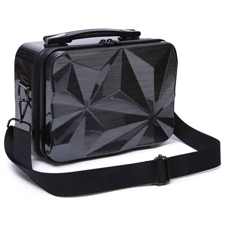 For Nintendo Switch Game Console and Accessories Shockproof Hard Shell Tote Storage Bag Carrying Case with Shoulder Strap - Black