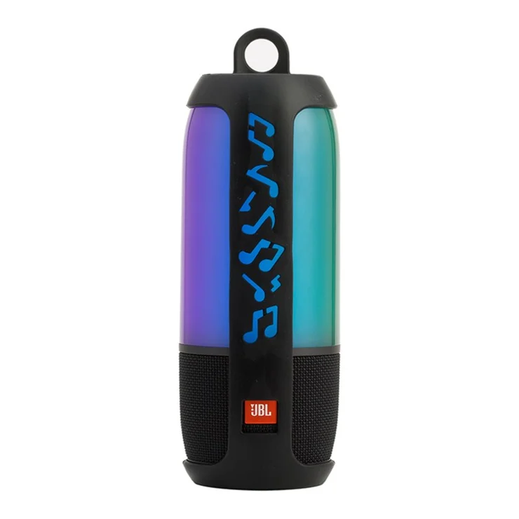 For JBL Pulse3 Silicone Protective Case Bluetooth-compatible Speaker Anti-drop Frame Cover - Black