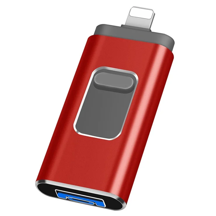 RICHWELL R-01B 32GB USB Memory Stick for iPhone Android PC, Portable USB 3.0 Flash Drive Thumb Drive Photo Stick - Red