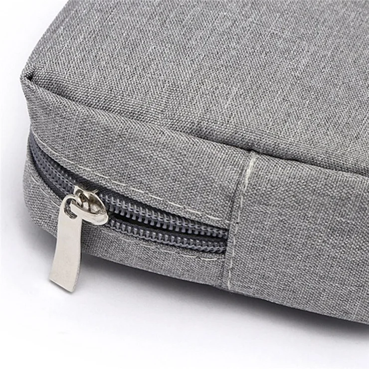 ZZRS Digital Storage Bag Power Bank Data Cable Charger Electronics Accessories Portable Pouch (Size: S) - Grey