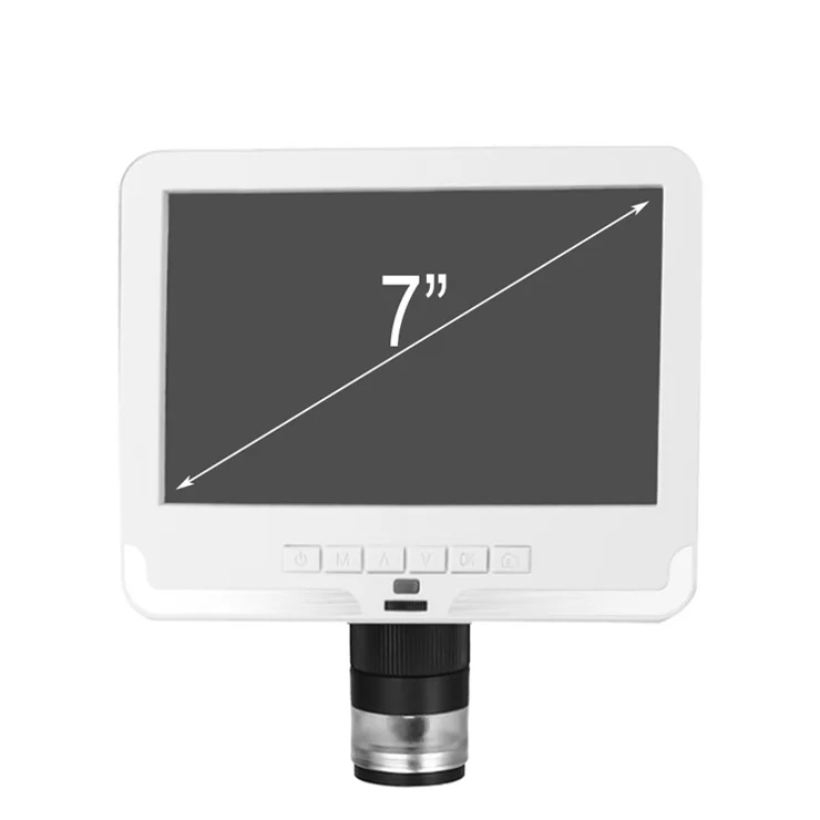 ANDONSTAR AD206 7-inch Digital Microscope 200X Magnification Soldering Tool for SMT PCB Watch Phone Repair with UV Filter - White / US Plug