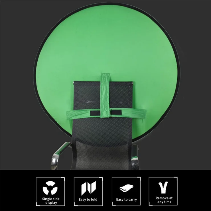75cm Green Screen Photography Backdrop Background Chromakey Cloth Chair Mounted Photography Background