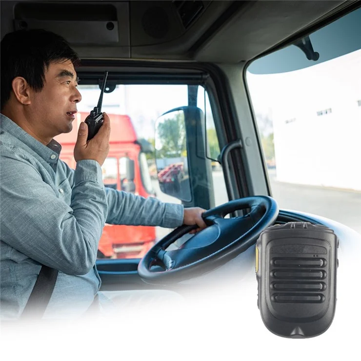 UNIWA BM001 Bluetooth-compatible 4.2 Handheld Microphone Intercom Built-in 2000mAh Battery Zello PTT Radio for Motorola with 2-Pin Headphone Jack
