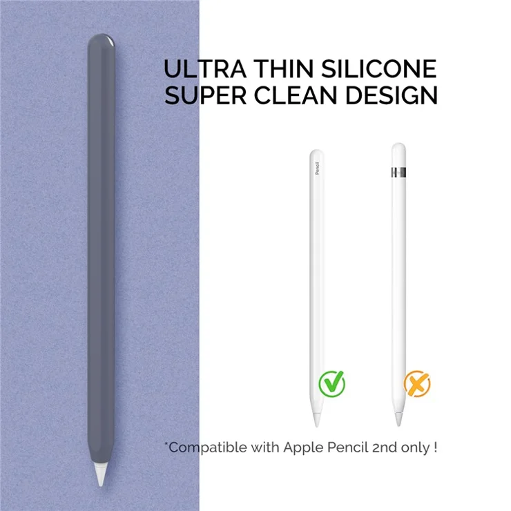 AHASTYLE PT65 Silicone Case for Apple Pencil (2nd Generation), Stylus Pen Protective Sleeve Cover - Midnight Blue