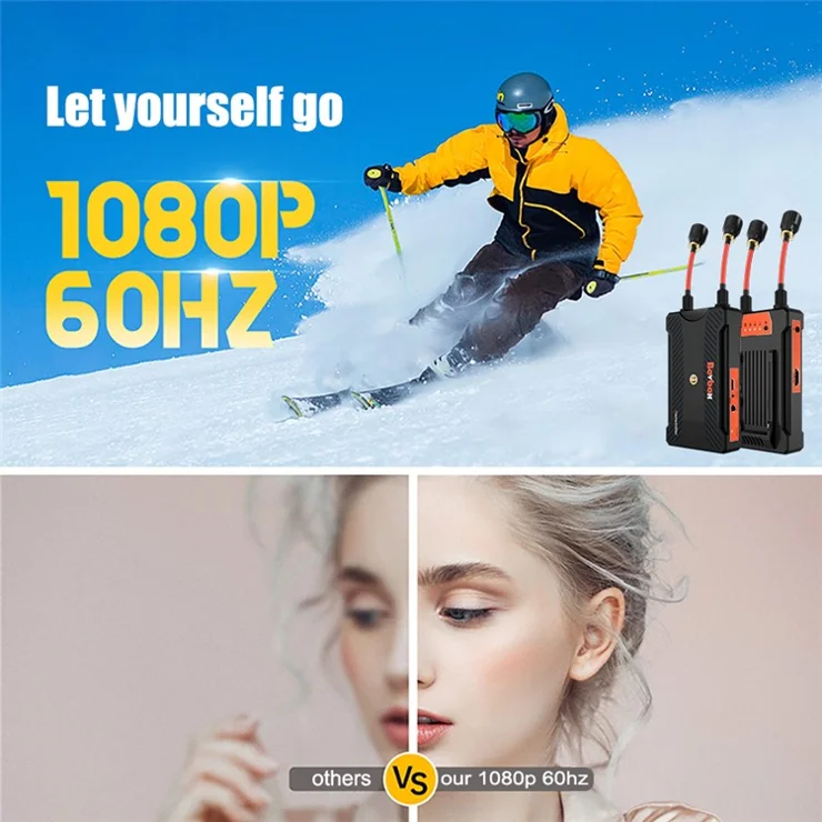 BOVBOX 900s Pro 300m Wireless Display Dongle Adapter Wireless Screen Casting HD Video Transmitter Receiver - EU Plug