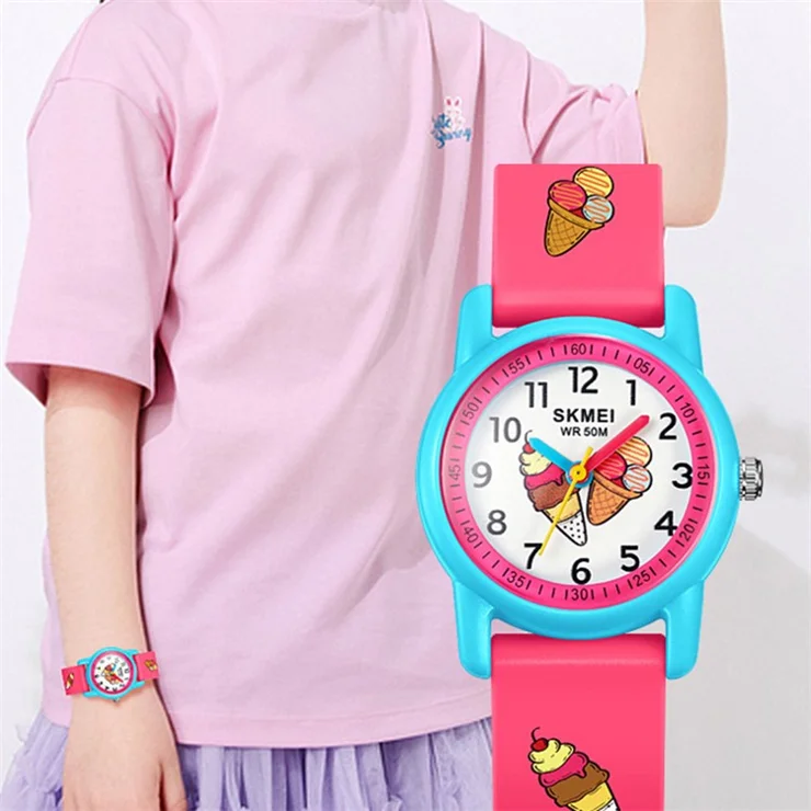 SKMEI 2157 Fashion Sports Waterproof Children Watch Cartoon Student Quartz Watch - Dinosaur