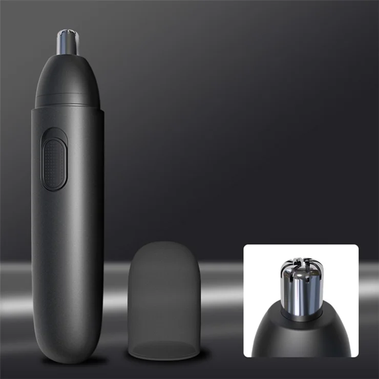 GT-2220A Electric Nose Hair Trimmer USB Rechargeable Nose Hair Beard Eyebrow Shaver - Black