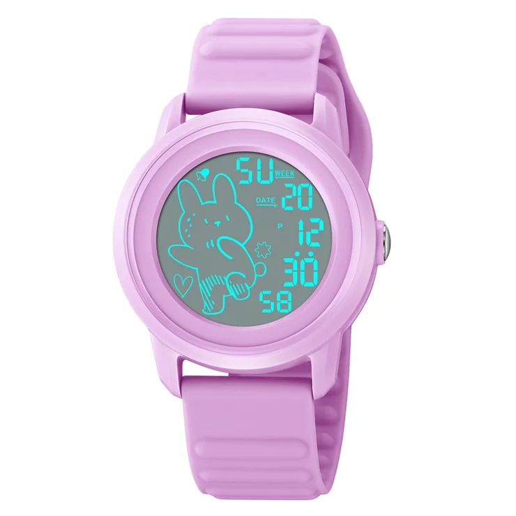 SKMEI 2217 Creative Electric Watch Simple Style Student Sports Electronic Watch - Purple