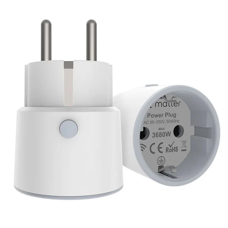 NEO NAS-WR01WM Matter WiFi Plug Remote Control 16A Socket with Power Consumption Display - EU Plug