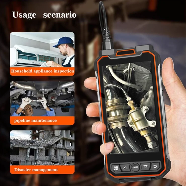 MS20 5m Hard Wire 7-LED Industrial Endoscope Borescope Dual Lens Camera