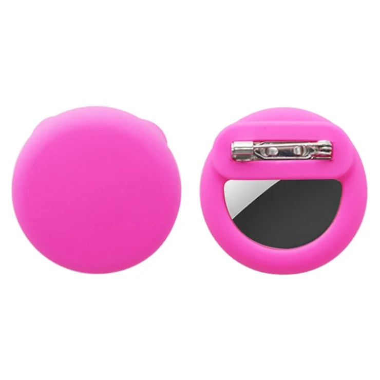 Protective Case for Apple Airtag Brooch Style Kids Pets Bluetooth-compatible Tracker Silicone Cover - Rose