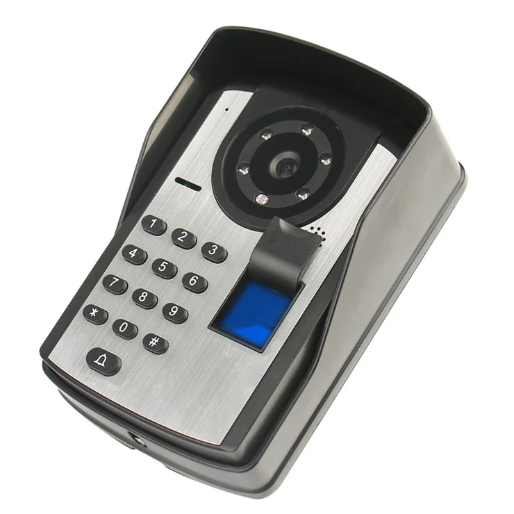 806FD11 7" Monitor HD Video Fingerprint Password Smart Doorbell Camera with Remote Control, US Plug