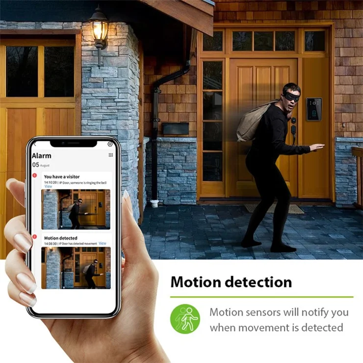 702MJID11 7-inch Monitor Tuya App WiFi Doorbell RFID Card Unlock 1080P HD Video Doorbell, EU Plug